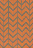 Dyer Modern Burnt Orange Area Rug