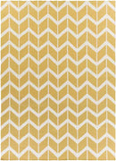 Dyer Modern Yellow/White Area Rug