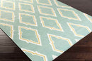 Duval Modern Aqua/Mustard Area Rug