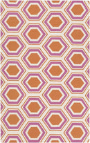 Dutton Modern Orange/White Area Rug