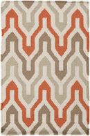 Earle Modern Orange/Taupe Area Rug