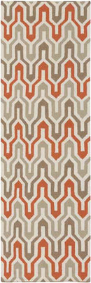 Earle Modern Orange/Taupe Area Rug