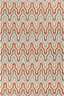 Earle Modern Orange/Taupe Area Rug