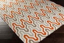 Earle Modern Orange/Taupe Area Rug