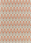 Earle Modern Orange/Taupe Area Rug