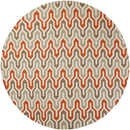 Earle Modern Orange/Taupe Area Rug
