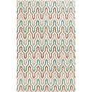 Earle Modern Orange/White Area Rug
