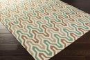 Earle Modern Orange/White Area Rug