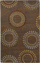 Elba Modern Chocolate/Gold Area Rug