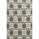 Elizabeth Global Charcoal/Lime Area Rug