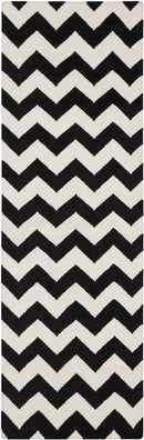 Emanuel Modern Jet Black/Winter White Area Rug