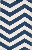 Emelle Modern Dark Blue/White Area Rug