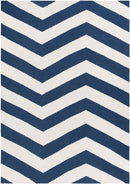 Emelle Modern Dark Blue/White Area Rug
