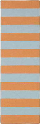 Nathaly Modern Orange/Pale Blue Area Rug