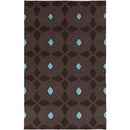 Enigma Modern Espresso/Blue Area Rug