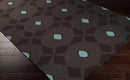 Enigma Modern Espresso/Blue Area Rug