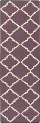Selwerd Modern Eggplant/White Area Rug