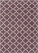 Selwerd Modern Eggplant/White Area Rug
