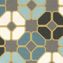 Estero Modern Green/White/Black Area Rug