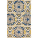 Ethelsville Global Blue/Brown/Beige Area Rug
