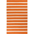 Eva Modern Burnt Orange White Area Rug