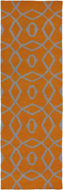 Excel Modern Burnt Orange/Gray Area Rug