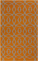 Excel Modern Burnt Orange/Gray Area Rug