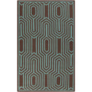 Fairfield Modern Blue/Brown Area Rug