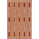 Fairfield Modern Burgundy/White Area Rug