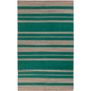 Escalon Modern Emerald Green/Silver Area Rug