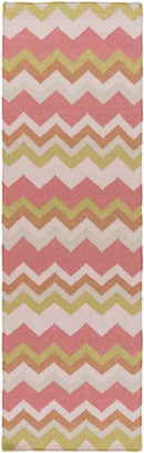 Weende Modern Pink/Green Area Rug