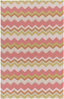 Weende Modern Pink/Green Area Rug