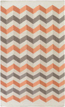 Fayetteville Modern Ivory/Orange Area Rug