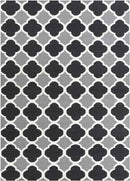 Eureka Modern Jet Black/Gray Area Rug