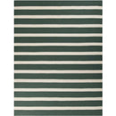Fenwick Modern White/Peacock Green Area Rug