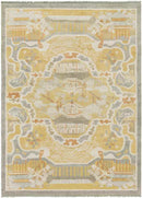 Foley Traditional Wheat/Dark Green Area Rug