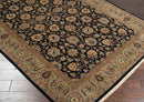 Grantville Traditional Black/Tan Area Rug
