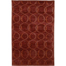 Haxtun Modern Burgundy Area Rug