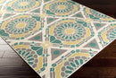 Ignacio Modern Green/Yellow Area Rug