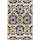 Ignacio Modern Blue/Yellow/Gray Area Rug