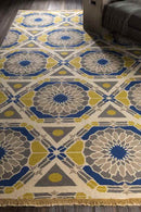 Ignacio Modern Blue/Yellow/Gray Area Rug