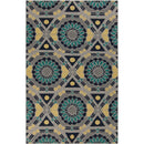 Ignacio Modern Gray/Green/Yellow Area Rug