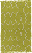 Tange Modern Bright Yellow/White Area Rug