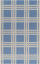 Lakeside Modern Bright Blue/Khaki Area Rug