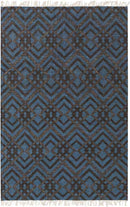 Meeker Modern Cream/Dark Blue Area Rug