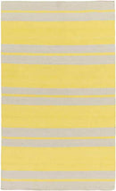 Montevallo Modern Bright Yellow/White Area Rug