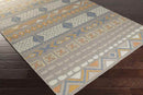 Monticello Global Gray/Blue/Orange Area Rug