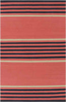 Oden Modern Coral/Ink/Light Gray Area Rug