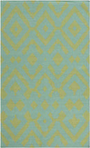 Oppelo Modern Teal/Moss Area Rug