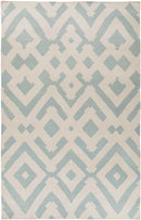 Oppelo Modern Aqua/Beige Area Rug